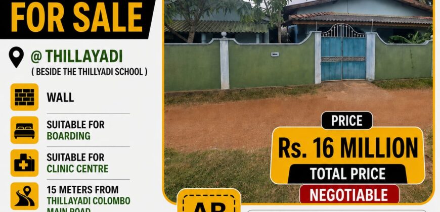 26 Perches Land With Two Houses For Sale