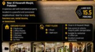 House for Sale Near Hasanath Masjid-Puttalam